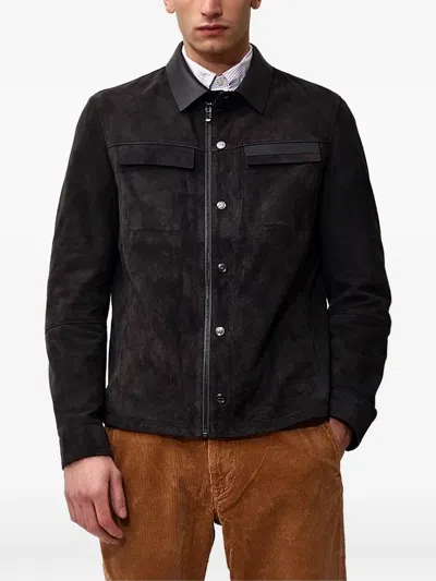 Poche Paris Zip-up Jacket In Black