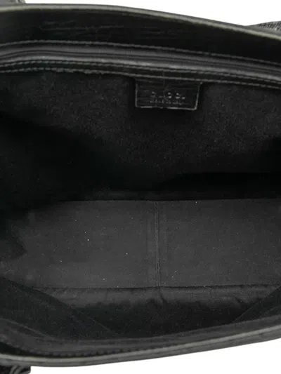 Pre-owned Gucci 2000-2015 Gg Canvas Bamboo Tote Bag In Black
