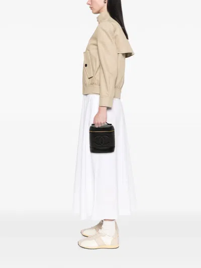 Pre-owned Chanel 1997-1999 Cc Caviar Vanity Bag In Black