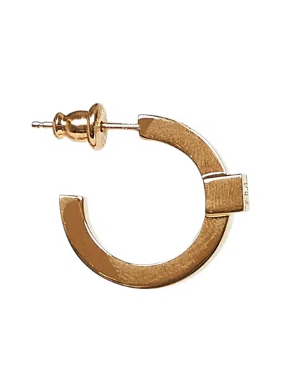 Fendi Ff-logo Hoop Earrings In Gold