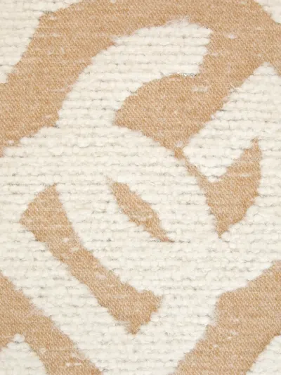 Dolce & Gabbana Patterned Cushion In Neutral