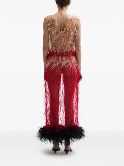 Atu Body Couture Happy Feathered Dress In Multi