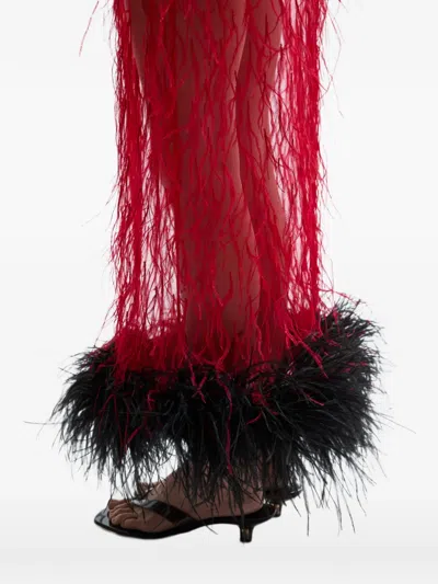 Atu Body Couture Happy Feathered Dress In Multi