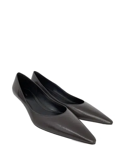 The Row Pointed-toe Kitten-heel Pumps In Black