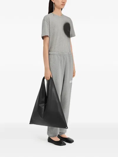 Mm6 Maison Margiela Label-detail Track Pants In Gray