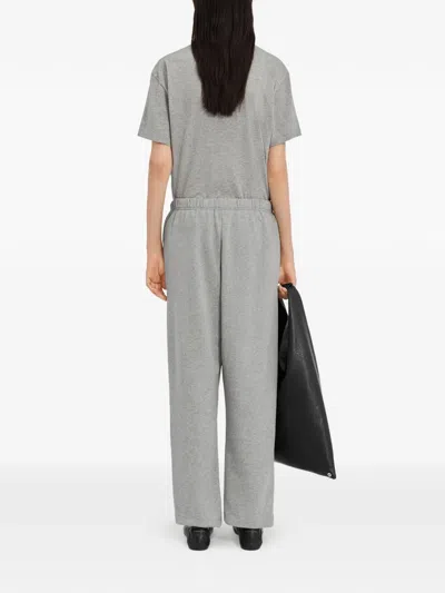 Mm6 Maison Margiela Label-detail Track Pants In Gray