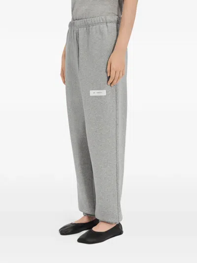 Mm6 Maison Margiela Label-detail Track Pants In Gray