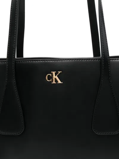 Calvin Klein Logo-detail Tote Bag In Black