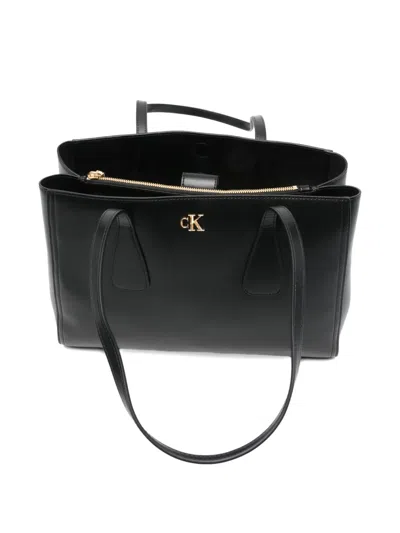 Calvin Klein Logo-detail Tote Bag In Black