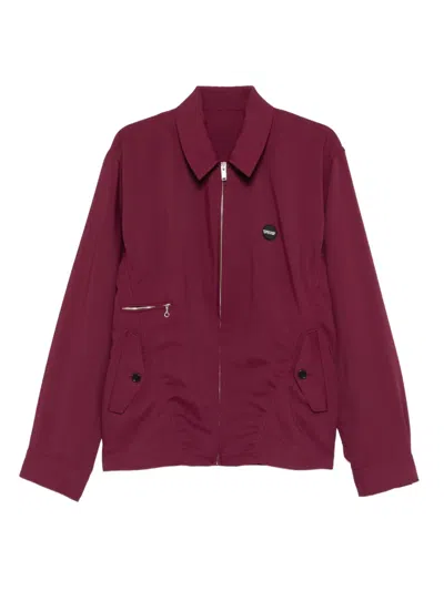Undercover Patch-detail Bomber Jacket In Burgundy
