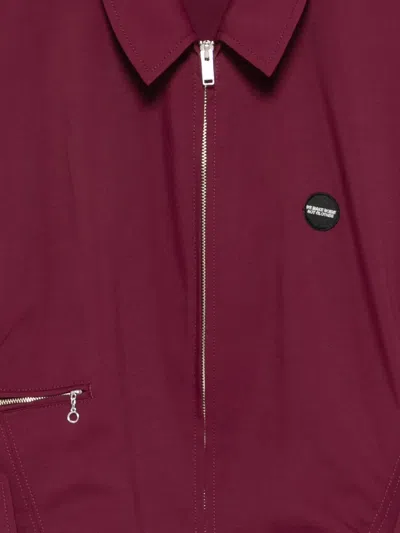 Undercover Patch-detail Bomber Jacket In Burgundy