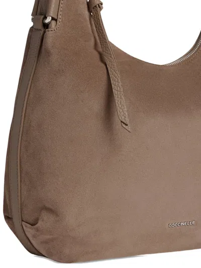 Coccinelle Rebekka Zip-fastening Shoulder Bag In Brown