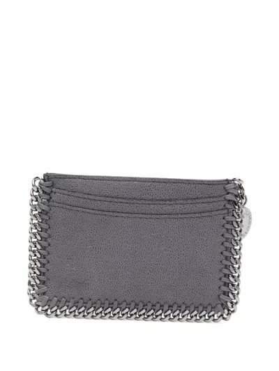Stella Mccartney Chain Trim Cardholder In Gray