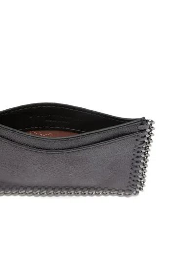 Stella Mccartney Chain Trim Cardholder In Gray