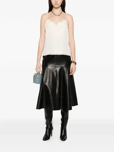 Valentino Lace-trim Top In Neutral