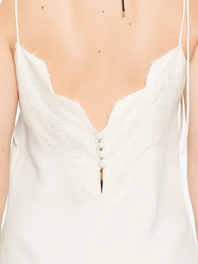 Valentino Lace-trim Top In Neutral