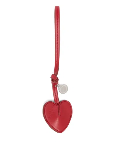 Stella Mccartney Heart Charm Keyring In Red