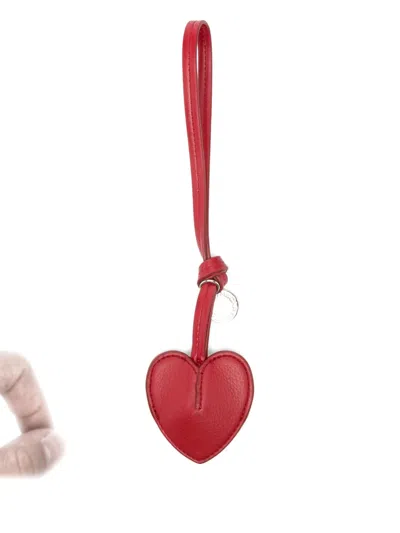 Stella Mccartney Heart Charm Keyring In Red