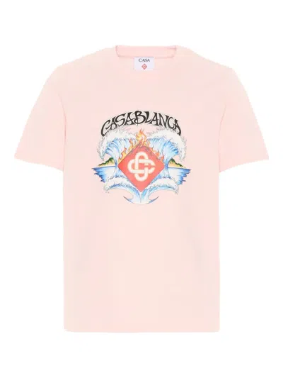 Casablanca Short-sleeve T-shirt In Pink