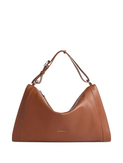 Coccinelle Elinor Shoulder Bag In Brown