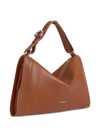 Coccinelle Elinor Shoulder Bag In Brown