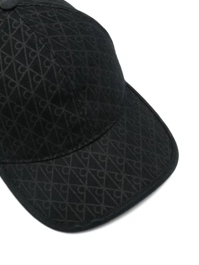 Calvin Klein Patterned Baseball Cap In Black