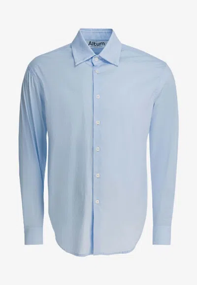 Altum Logo-embroidered Buttoned Shirt In Blue