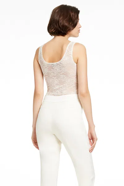 Toccin Lila Scoop Neck Tank Bodysuit In White