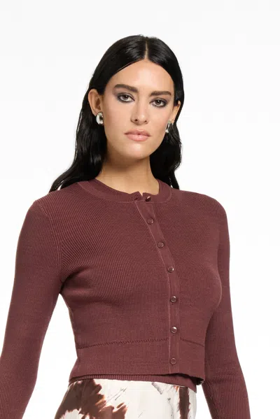 Toccin Pos - Zoe Classic Cropped Cardigan In Blue