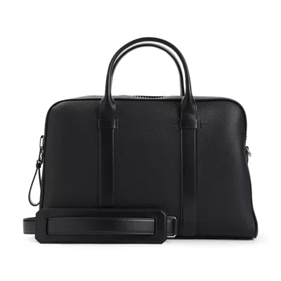 Tom Ford Leather Briefcase In Black