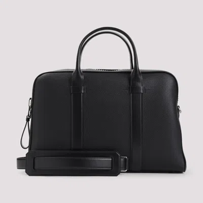 Tom Ford Leather Briefcase In Black