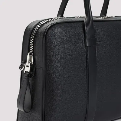 Tom Ford Leather Briefcase In Black