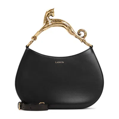 Lanvin Embellished-handle Hobo Bag In Black