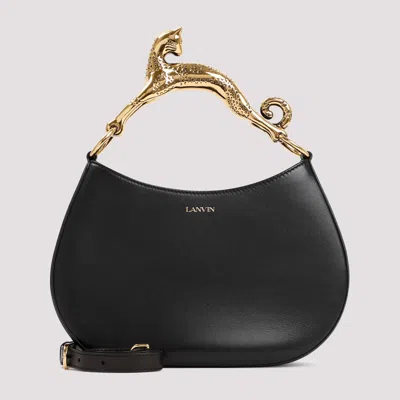 Lanvin Embellished-handle Hobo Bag In Black