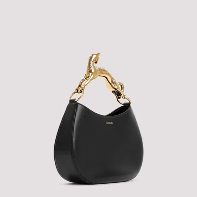 Lanvin Embellished-handle Hobo Bag In Black