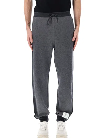Thom Browne Solid Loopback Jersey 4-bar Sweatpants In Gray