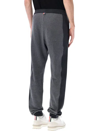 Thom Browne Solid Loopback Jersey 4-bar Sweatpants In Gray