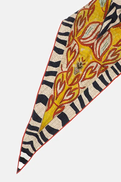 Pierre-louis Mascia Printed Patterned Silk Scarf In Multi