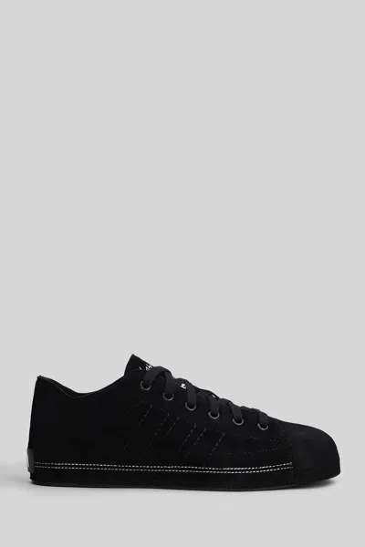 Y-3 Black Leather Nizzastar Lo Sneakers In Black