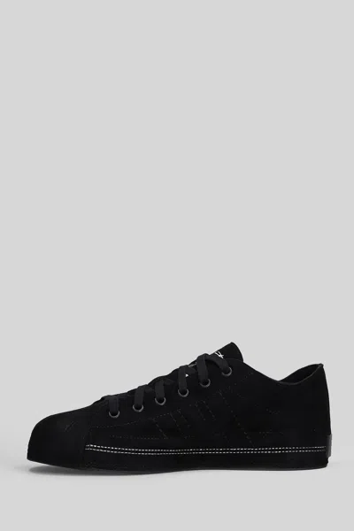 Y-3 Black Leather Nizzastar Lo Sneakers In Black