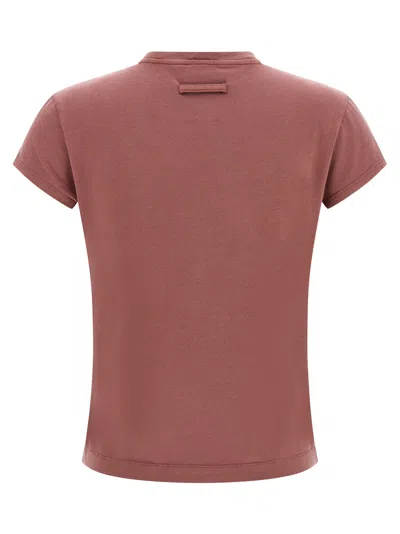 Jean Paul Gaultier Needles Signature Embroidered Graphic Crew T Shirt In Burgundy