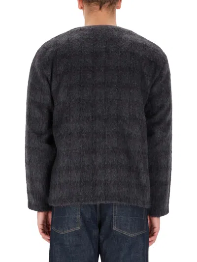 Our Legacy Grey Wool-blend Sweater In Blue
