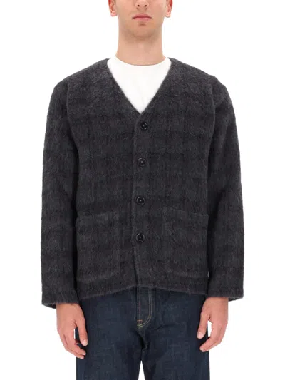 Our Legacy Grey Wool-blend Sweater In Blue