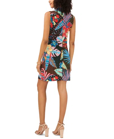 Msk Women's Sleeveless Zipper Dress In Multi