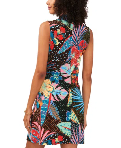 Msk Women's Sleeveless Zipper Dress In Multi
