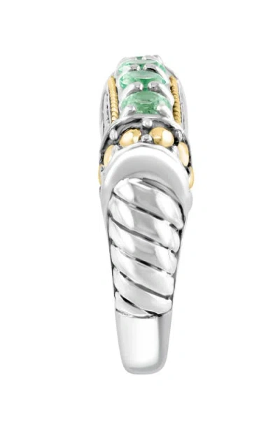 Effy Two Tone Amethyst Ring In Silver