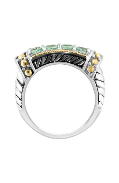 Effy Two Tone Amethyst Ring In Silver