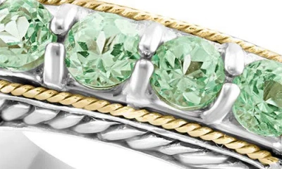 Effy Two Tone Amethyst Ring In Silver