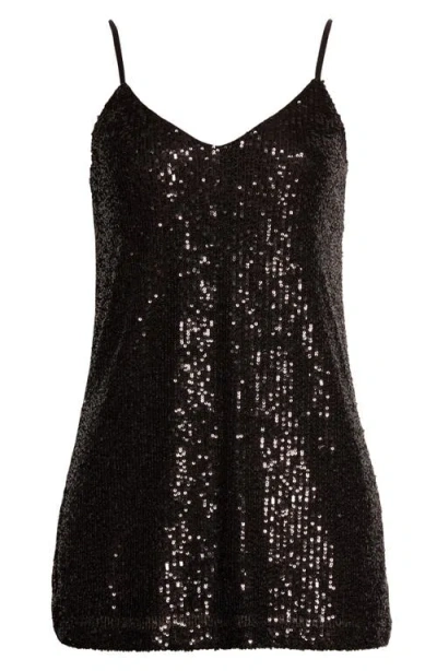 Hugo Boss Boss Essane Sequin Camisole In Black