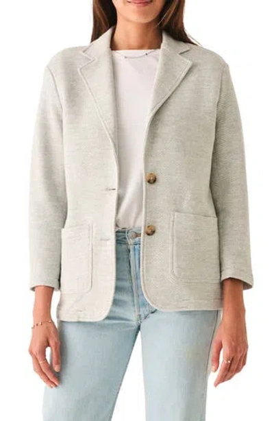 Faherty Inlet Cotton Blend Knit Blazer In Gray